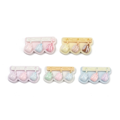 Непрозрачные кабошоны из смолы, чашка кофе