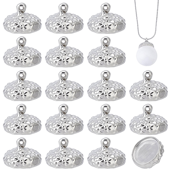 20Pcs Autumn Theme Zinc Alloy Pendants, Acorn Head