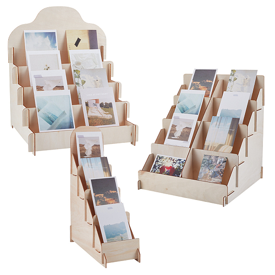 3 наборы 3 стили деревянные подставки для открыток