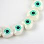 Natural Sea Shell Beads, with Resin, Heart, 8~8.5x8.5~9x4.5~5mm, Hole: 0.5mm