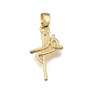 Brass Pendants, Word Fe Charms, Rack Plating, Long-Lasting Plated, Cadmium Free & Lead Free