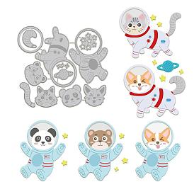 Трафареты для резки космических животных из углеродистой стали, для diy scrapbooking, Фотоальбом, декоративная бумага для тиснения, цвет нержавеющей стали