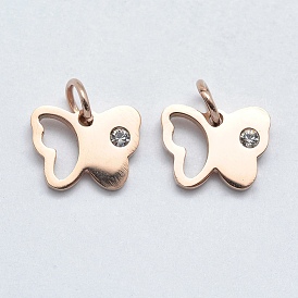 316 хирургические подвески из нержавеющей стали, с кубического циркония, бабочка