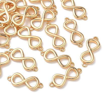 SHEGRACE Brass Connector Charms, Infinity Links, Cadmium Free & Lead Free & Nickel Free