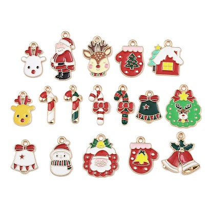 Рождественские эмали сплава подвески, золотой свет