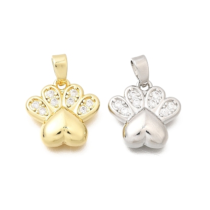 Латунные прозрачные кубические циркониевые подвески, лапы печатать прелести, долговечный