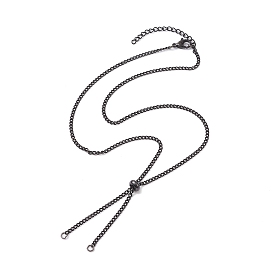 Réglable 304 fabrication de colliers de chaînes gourmettes en acier inoxydable, avec des perles d'arrêt coulissant et des fermoirs à pinces de homard