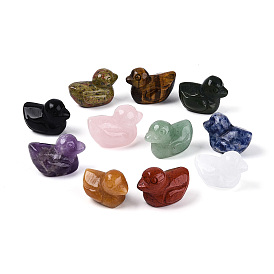 Декоративные утки из натуральных драгоценных камней, фигурка для украшения дома, фен-шуй энергетический камень подарок для домашнего офиса украшение рабочего стола