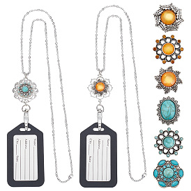 Набор для самостоятельного изготовления сменного кулона-ожерелья, в том числе 304 ожерелье из троса из нержавеющей стали, подвески из сплава с защелкой, пуговица с цветком из горного хрусталя