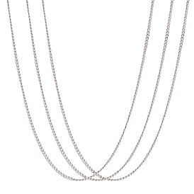 Unisex 304 Stainless Steel Curb Chain/Twisted Chain Necklaces, with Lobster Claw Clasps
