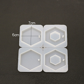 Pendant Silicone Molds, Resin Casting Molds, For UV Resin, Epoxy Resin Jewelry Making, Hexagon