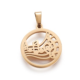 Pendentifs en acier inoxydable, bague avec note de musique