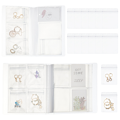 2 Sets 2 Stil PVC transparente Aufbewahrungstasche, zur Aufbewahrung von Schmuck, tragbarer Schmuck-Organizer, Rechteck