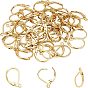 PVD Vacuum Plating 304 Stainless Steel Leverback Earring Findings, with Loop