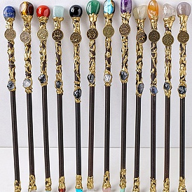 Gemstone Twelve Constellation Magic Wand, Cosplay Magic Wand, for Witches and Wizards