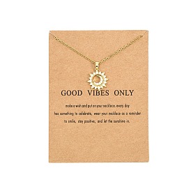 Brass Micro Pave Clear Cubic Zirconia Pendant Necklaces, Stainless Steel Cable Chain Necklaces, Golden