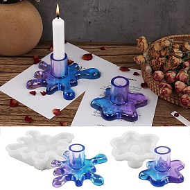 DIY Silicone Candle Holder Molds, Resin Casting Molds, Clay Craft Mold Tools, Melt Water