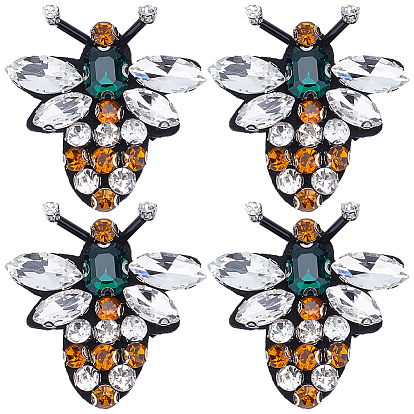 Аппликации из стразов в виде пчел, с утюгом и тканью, Аксессуары для орнаментов