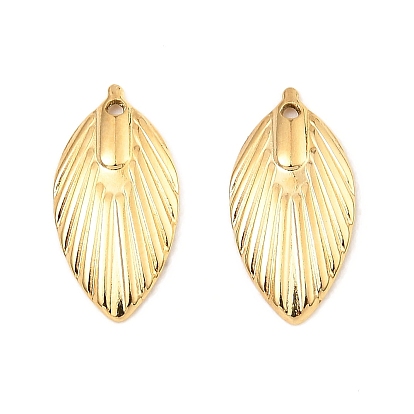 304 Stainless Steel Pendants, Leaf Charm