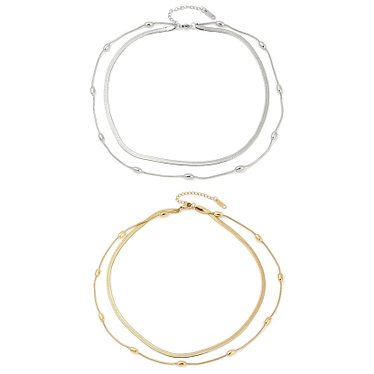 304 двухслойные ожерелья из нержавеющей стали в виде змеи для женщин