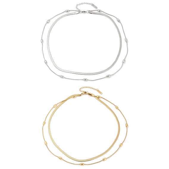 304 двухслойные ожерелья из нержавеющей стали в виде змеи для женщин