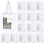 Bolsas de regalo de papel rectangulares, Bolsas de compras portátiles de papel kraft, con ventana de plástico