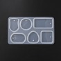 DIY Pendant Silicone Molds, Resin Casting Molds, for UV Resin, Epoxy Resin Jewelry Making, Rectangle/Square/Round