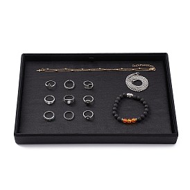 Деревянный ювелирных подарочных коробок, покрыты тканью