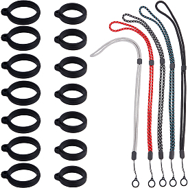 Набор для самостоятельного изготовления шнурка для ожерелья с защитой от потери, ремешок на шею из полиэстера, ремешок для шнурка с защитой от потери вейп-ручки, Ремешок для электронного стилуса, зажигалки и ручки