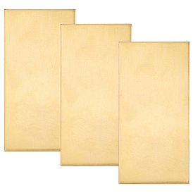 3шт. 3 стили латунный лист, прямоугольные