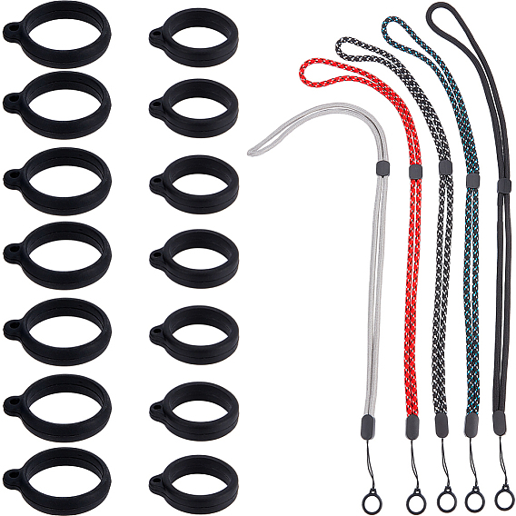 Набор для самостоятельного изготовления шнурка для ожерелья с защитой от потери, ремешок на шею из полиэстера, ремешок для шнурка с защитой от потери вейп-ручки, Ремешок для электронного стилуса, зажигалки и ручки