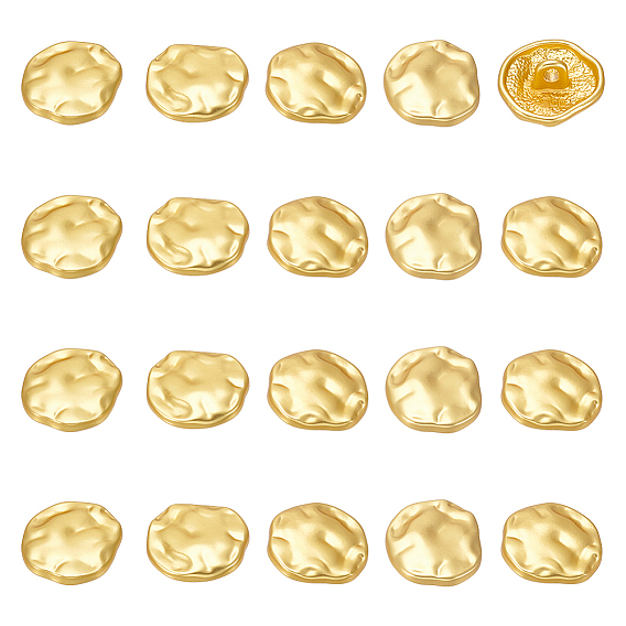 20 шт. 1 пуговицы с хвостовиком из сплава с отверстиями, неправильный плоский круглый