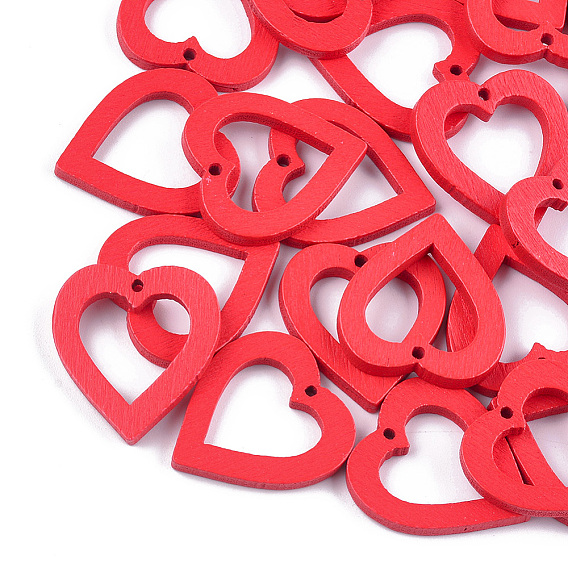 Расписные подвески из тополя, сердце