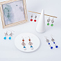 SUNNYCLUE DIY Earring Making, with Tibetan Style Connectors, Glass Beads, Acrylic Beads, 304 Stainless Steel Smooth Round Spacer Beads, Brass Earring Hooks and Iron Head Pins