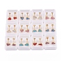 304 bouchons de lobe d'oreille en acier inoxydable, boucles d'oreilles vissées, avec argile polymère strass, cœur, or