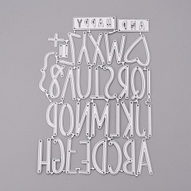 Alphabet Rahmen Kohlenstoffstahl Stanzformen Schablonen, für DIY Scrapbooking / Fotoalbum, Dekorative Prägepapierkarte aus Papier
