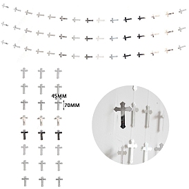 Paper Cross Hanging Streamers, for DIY Shimmer Wall Backdrop, Festive & Party Decoration