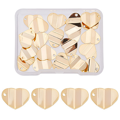 20 шт. Латунные подвески, сердце