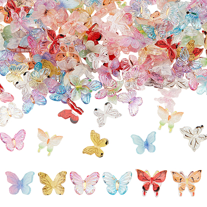 150 шт. 3 стили кабошоны из смолы в виде бабочек, ногтей декоративные аксессуары