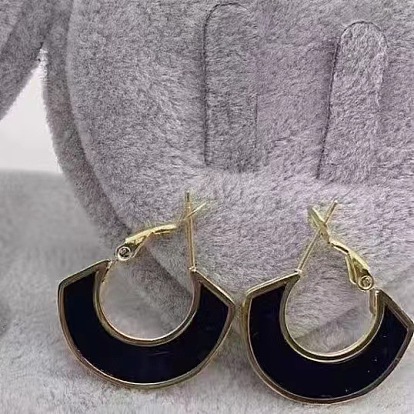 Вентилятор 304 серьги-кольца из нержавеющей стали, с акриловыми серьгами-кольцами