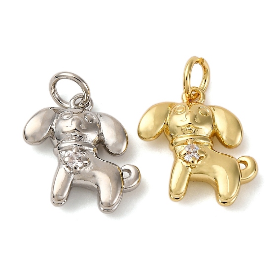 Латунные микро проложить кубического циркония прелести, собака, с целью перехода в кольце, долговечный, без кадмия и без свинца, стойки покрытие