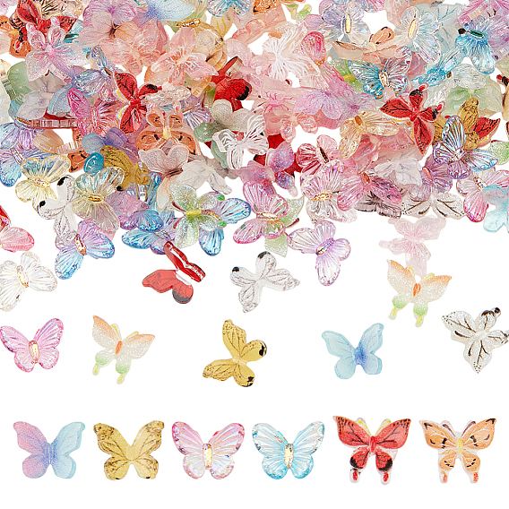 150 шт. 3 стили кабошоны из смолы в виде бабочек, ногтей декоративные аксессуары