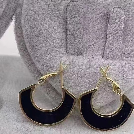 Вентилятор 304 серьги-кольца из нержавеющей стали, с акриловыми серьгами-кольцами