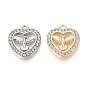 Подвески из сплава и страза, сердце и орел, без свинца и без кадмия