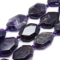 Natürlichen Amethyst Perlen Stränge, Vieleck, facettiert
