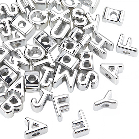 50 акриловые бусины с УФ-покрытием, буквы