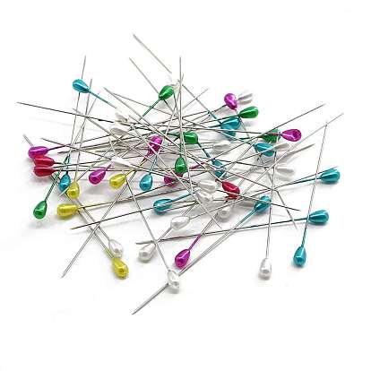 China Factory 100Pcs Plastic Teardrop Head Straight Iron Pins, Sewing  Positioning Pins, for Dressmaker, Sewing Projects, and DIY Jewelry  Decoration, with Rectangle Clear PET Box, Mixed Color 105mm, Head: 72mm,  pin: 18mm
