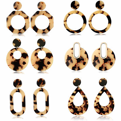 Cellulose Acetate(Resin) Pendants, Mixed Shapes