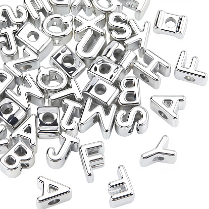 50 акриловые бусины с УФ-покрытием, буквы