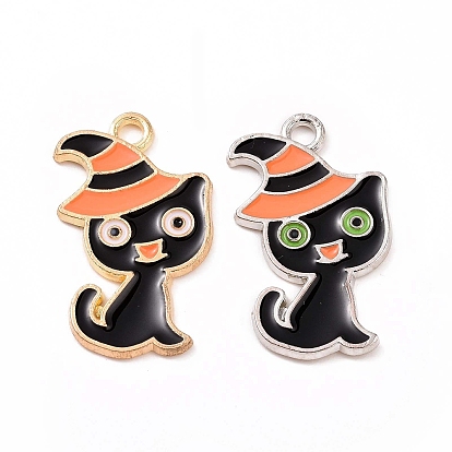 Подвески из эмали и сплава, кошка с подвеской на шапке